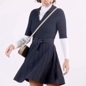 TED BAKER ALLEE KNITTED SKATER COLLAR DRESS SZ US 8/10 OR TED SZ 3